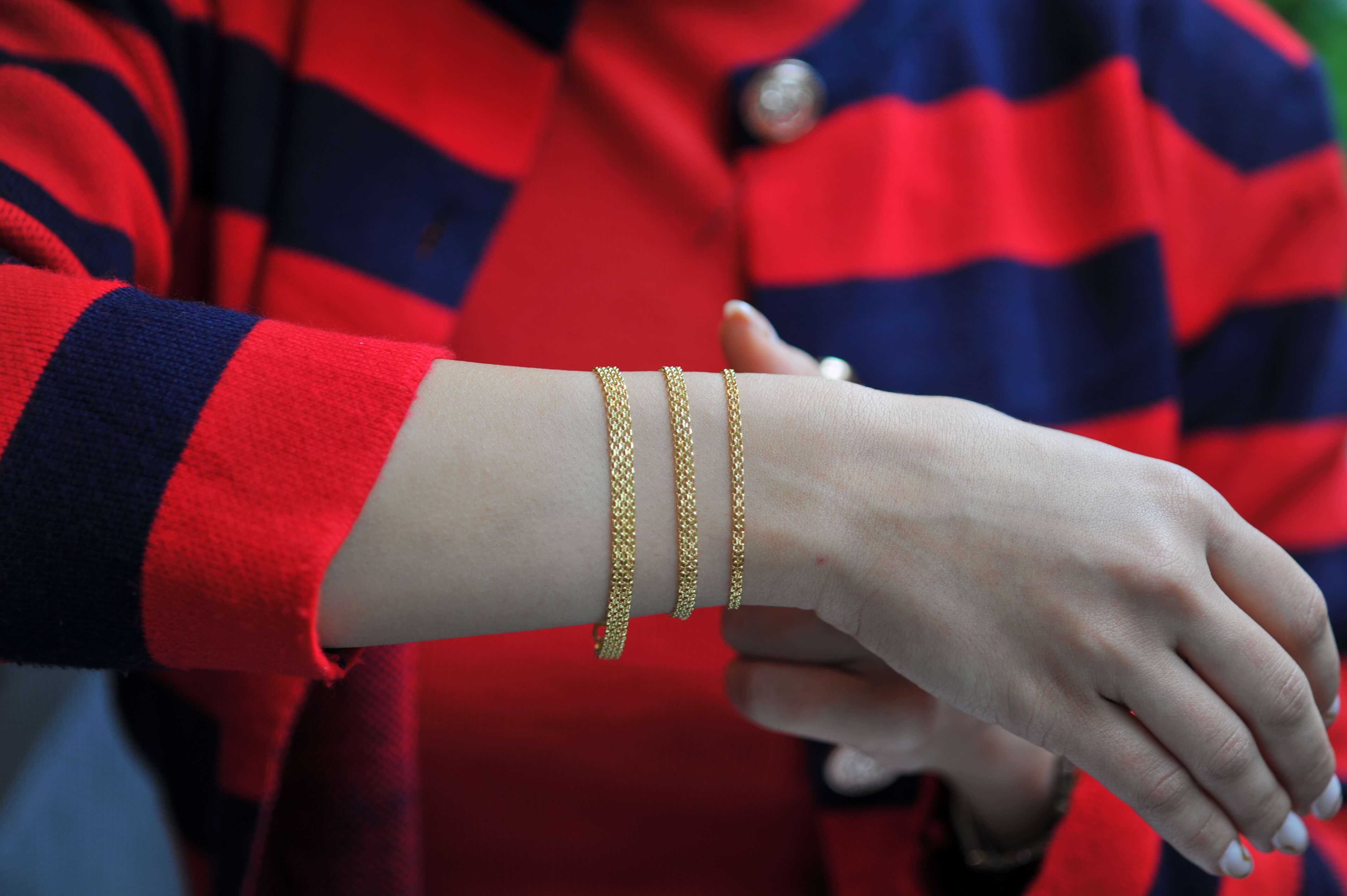 14k Solid Gold Bismarck Bracelet
